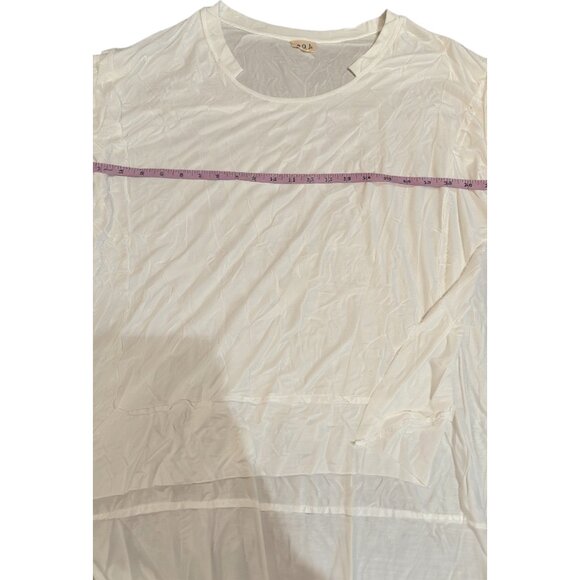 POL women's white oversized open sides 3/4 sleeve tunic sz M fits up to XL NWOT - Picture 8 of 10